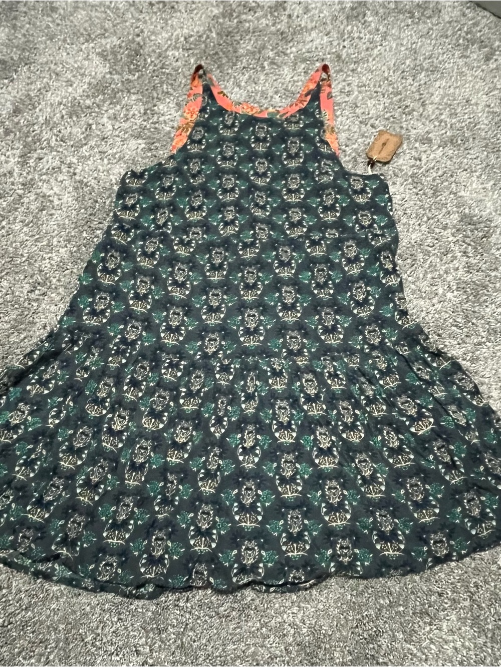 NWT Natural Life Sleeveless Dress Size Large Green Sundress New With Tags